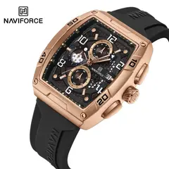 NAVIFORCE - Reloj NF8052 Oro Rosa Negro para Caballero