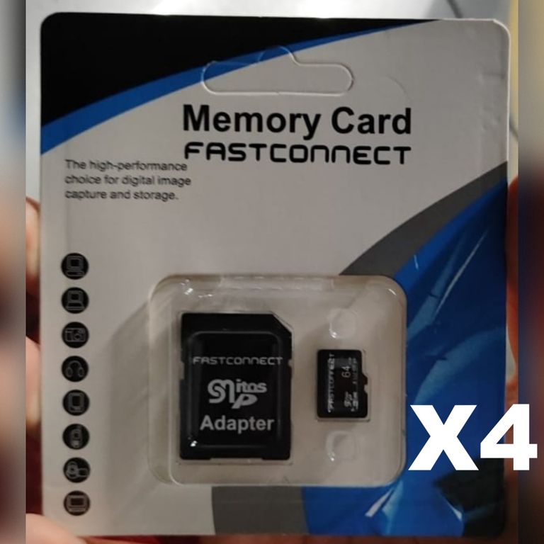 Memoria microSD FASTCONNECT 64 GB – Pack x4