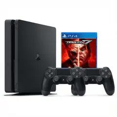 SONY - Consola Ps4 Slim 1TB Negro + 02 mandos + TEKKEN 7 Reacondicionado