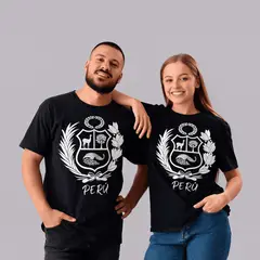 NACIONAL - Polo Cuello Redondo Algodon - Modelo Escudo Peru