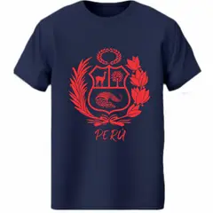 NACIONAL - Polo Cuello Redondo Algodon - Modelo Escudo Peru