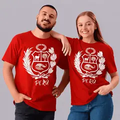 NACIONAL - Polo Cuello Redondo Algodon - Modelo Escudo Peru