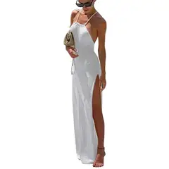 TIOZONEY - Vestido de playa para mujer - Blanco