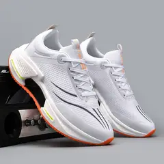 DANWEILE - Zapatilla Running Superficie de malla Hombre alumno-Blanco