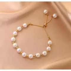 MORITA BAG STORE - PULSERA AJUSTABLE CON DISEÑO DE ESFERAS TIPO PERLA