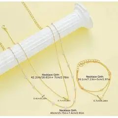 MORITA BAG STORE - CONJUNTO DE COLLAR Y PULSERA CON ESFERAS TIPO PERLA Y DIJE DE CORAZON