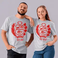 NACIONAL - Polo Cuello Redondo Algodon - Modelo Escudo Peru