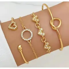 MORITA BAG STORE - CONJUNTO DE 4 PULSERAS AJUSTABLES CON DIFERENTES DISEÑOS