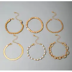 MORITA BAG STORE - CONJUNTO DE 6 PULSERAS AJUSTABLES CON DIFERENTES DISEÑOS