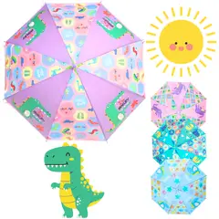 GENERICO - Paraguas de Sol Infantil con Dinosaurios Color Morado
