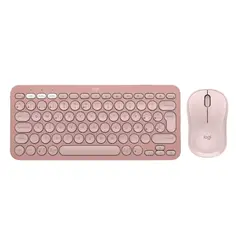 LOGITECH - COMBO TECLADO K380S+ MOUSE M240 COLOR ROSADO
