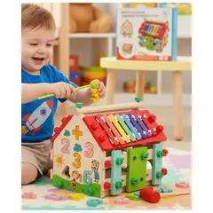 GENERICO - Juego Didáctico Casa Multifuncional con Xilófono