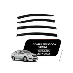 JET - Correlluvias Premium Negro Gloss para Almera y Versa 2022-2024 Estilo y Protección