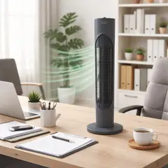 ALFANO - Ventilador de Torre Oscilación: 90° 42W Color: Gris