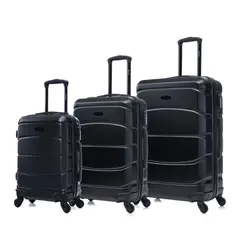 DUKAP - Set de Maletas Juego de 3 Sense Negro