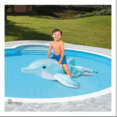 GENERICO - Flotador con Forma de delfin para Niños Celeste