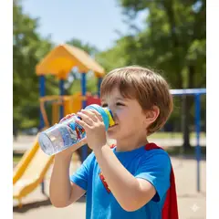 GENERICO - Tomatodo Acrílico Shaker de Superhéroe Envase Celeste