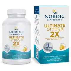 GENERICO - Nordic Naturals Ultimate Omega 2X, sabor a limón, 2,150 mg de omega-3 120 Softgels