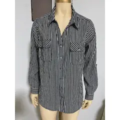 GENERICO - Blusa a Rayas Color Blanco y Negro