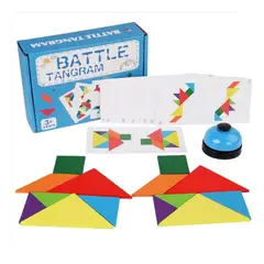 GENERICO - Rompecabezas Tangram doble con timbre figuras geométricas