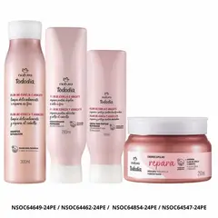 NATURA - Set Tododia Reparación Completa Flor de Cereza y Palta para el Cabello