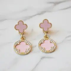 KAST PE - Aretes a presión Blushia dorado y rosado