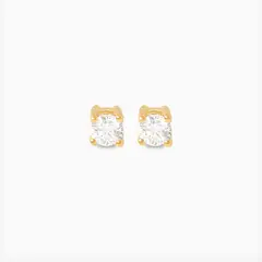 ALDO & CO - Aretes en oro amarillo de 18K punto de luz con brillante