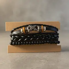 KAST PE - Pulsera Vintage Miguel MODELO 1 Hombre (Pack 3 Unidades) - Cuerina