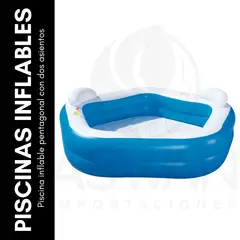 GENERICO - Piscina inflable pentagonal con dos asientos - INTEX