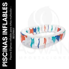 GENERICO - Piscina Elíptica inflable para niños multicolor - BESTWAY