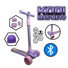 GENERICO - SCOOTER PARA NIÑOS GRANDES KODI MAGNETO - LILA - ROSADO