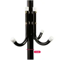 GENERICO - PERCHERO DE SOMBRERO Y CARTERA DE METAL COLOR NEGRO