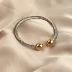 KAST PE - Pulsera Brazalete Mujer Axis - Plateado