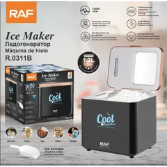 RAFF - ICE MAKER DIGITAL AUTOMÁTICA MÁQUINA DE HACER HIELO EN MINUTOS - 12 Kg/D