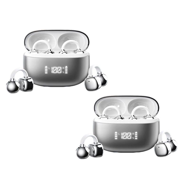 Set 2 De Audífonos Clip Plus RS119 TWS Bluetooth 6.0 - Blanco