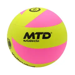 MTD - PELOTA DE VÓLEY TALLA 5 PU PREMIUM MT-860 amarillo neon -rosado