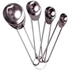 ICHIMATSU - Juego de Cuchara Medidora de Acero Inoxidable 4 Piezas-Ichimatsu