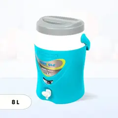 GENERICO - Cooler de Poliuretano Platino con Caño y Asa Pinnacle Celeste 8 Litros