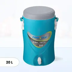 GENERICO - Cooler de Poliuretano Platino con Caño y Asa Pinnacle Celeste 20 Litros