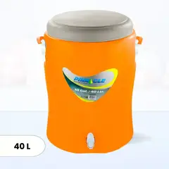 GENERICO - Cooler de Poliuretano Platino con Caño y Asa Pinnacle Naranja 40 Litros
