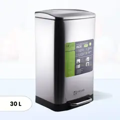 GENERICO - Papelera de Acero inox con Pedal Facusa 30 Litros