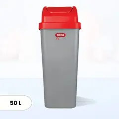 BASA - Papelera de Polipropileno Vaivén Elite Pro Rojo 50 Litros
