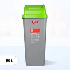 BASA - Papelera de Polipropileno Vaivén Elite Pro Verde 50 Litros