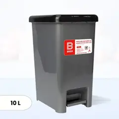 BASA - Papelera Automática Ahorra Espacio Homy Slim Negro 10 Litros