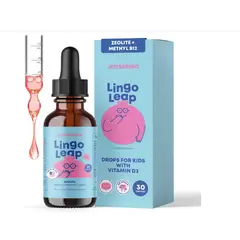 GENERICO - LingoLeap Kids 30 ml: Fórmula para el Habla Infantil con Zeolita + B12 Metilada + D3 Diben