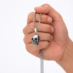 GENERICO - COLLAR CADENA DE HOMBRE DIJE CALABERA