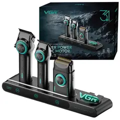 OEM - Máquina De Cortar Pelo VGR 3 En 1 Profesional Con Trimmer y Shaver USB-C