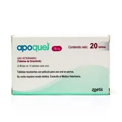ZOETIS - Apoquel 16.0 Mg Tratamiento de la Dermatitis Alérgica 20 Tab