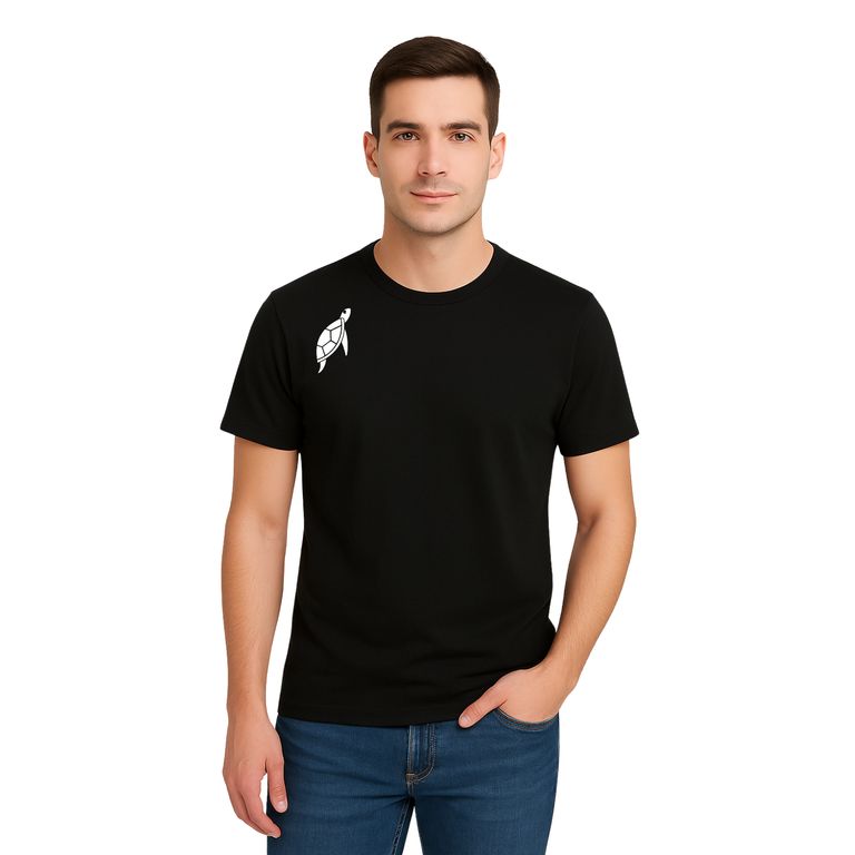 Polo 100% Algodón Estilo Clasico Unisex AquaModa LOGO BLANCO REFLECTIVO TORTUGA MARINA POAMLBRTM1