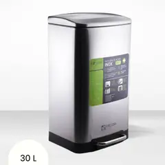GENERICO - Papelera de Acero inox con Pedal Facusa 30 Litros